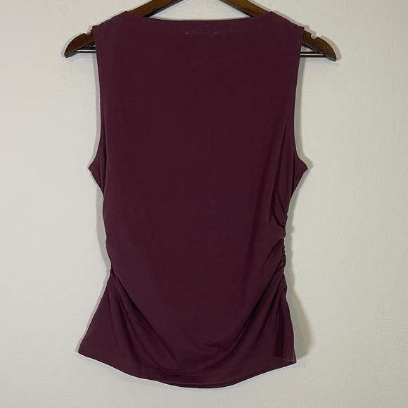 Madewell NWT Cinched Crewneck Tank Size Small in Dark Fig - Picture 10 of 11